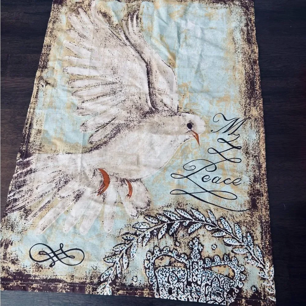 Peace Dove Graphic Kitchen Dish Towel Tea Towel